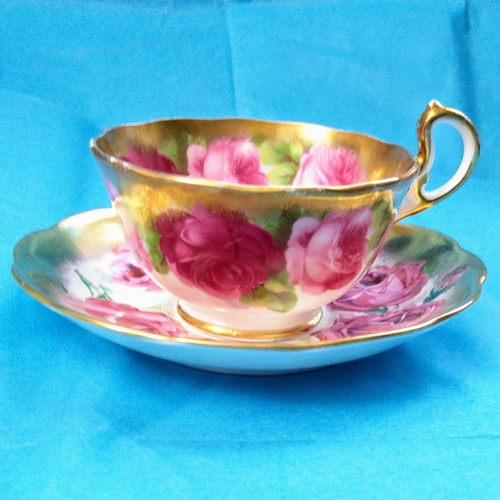Old English Rose Royal Albert Cup and Saucer